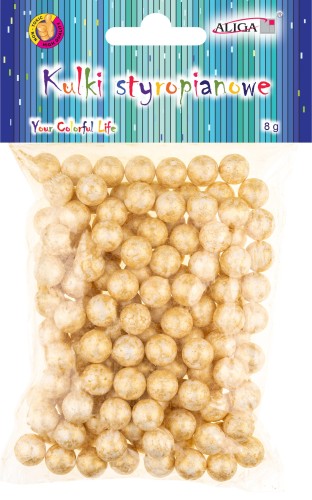 Kulki styropianowe złote 16 mm 8g